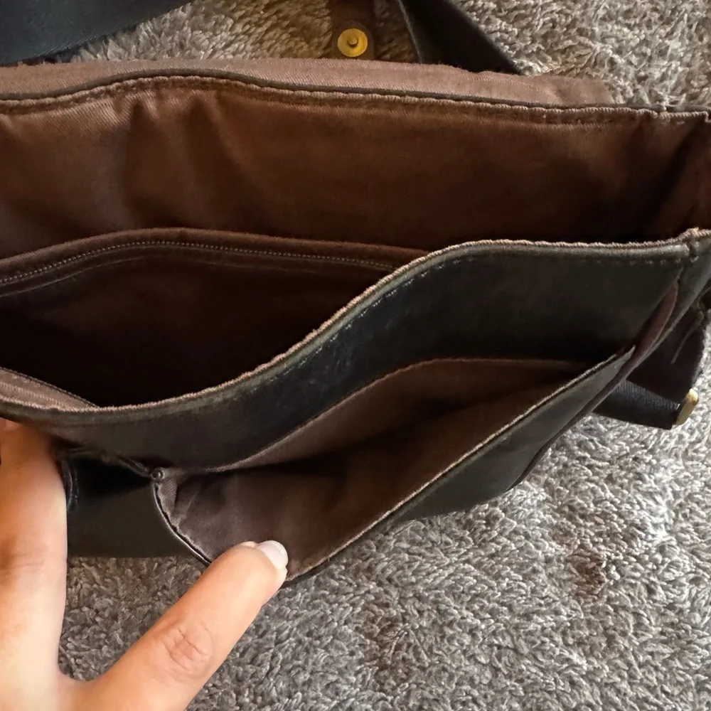 FOSSIL Canyon Commuter Brown Leather Messenger Bag
